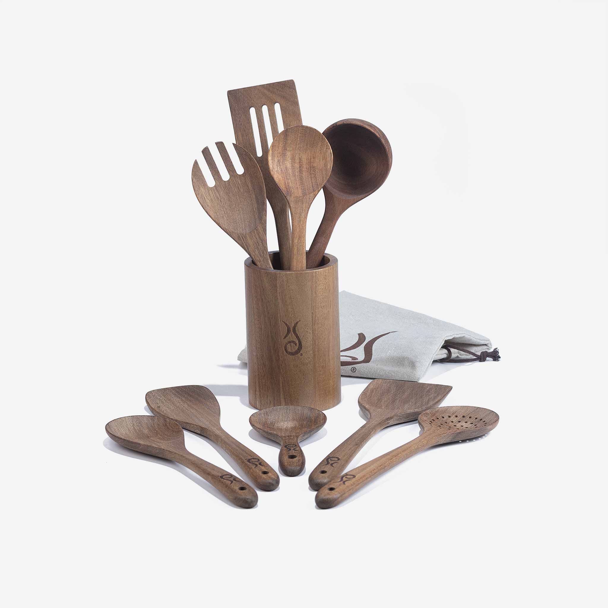 Acacia Wood Utensil Set - Image 3